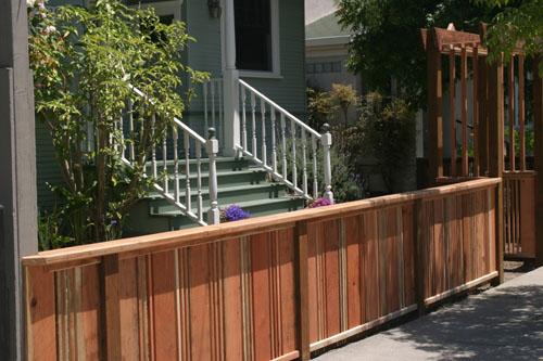 along_fence